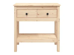 vidaxl Consola*Mesa consola 75x35x75 cm madeira de pinho maciço Natural claro