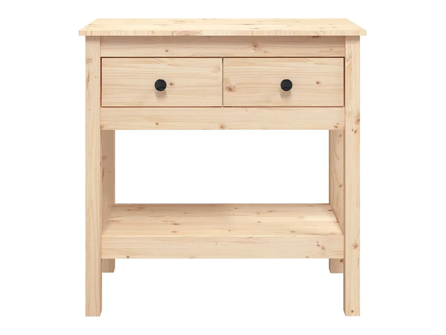 vidaxl Consola*Mesa consola 75x35x75 cm madeira de pinho maciço Natural claro