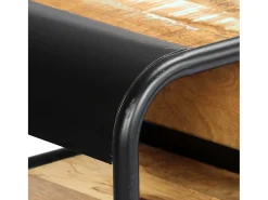 vidaxl Consola*Mesa consola 118x30x75 cm madeira recuperada maciça Natural claro