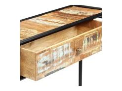 vidaxl Consola*Mesa consola 118x30x75 cm madeira recuperada maciça Natural claro