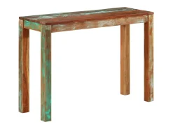 vidaxl Consola*Mesa consola 110x35x76 cm madeira recuperada maciça Multicor