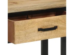 vidaxl Consola*Mesa consola 110x30x75 cm madeira de mangueira áspera maciça Natural claro