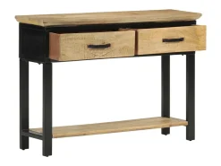 vidaxl Consola*Mesa consola 110x30x75 cm madeira de mangueira áspera maciça Natural claro