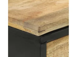 vidaxl Consola*Mesa consola 110x30x75 cm madeira de mangueira áspera maciça Natural claro