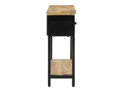 vidaxl Consola*Mesa consola 110x30x75 cm madeira de mangueira áspera maciça Natural claro