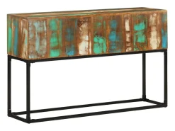 vidaxl Consola*Mesa consola 120x30x75 cm madeira recuperada maciça Natural claro