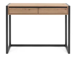 Consola*Mesa consola 100x75x35 cm natural antracite Cinza antracite / Castanho