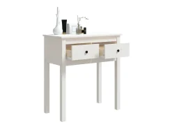 vidaxl Consola*Mesa consola 70x35x75 cm pinho maciço Branco