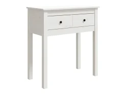 vidaxl Consola*Mesa consola 70x35x75 cm pinho maciço Branco