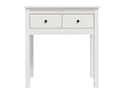 vidaxl Consola*Mesa consola 70x35x75 cm pinho maciço Branco