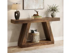 Mesa Console 140 x 30 x 80 cm, Mesa auxiliar, Mesa de corredor, Mesa Console com Espaço de Armazenamento na entrada^Tribesigns Sale