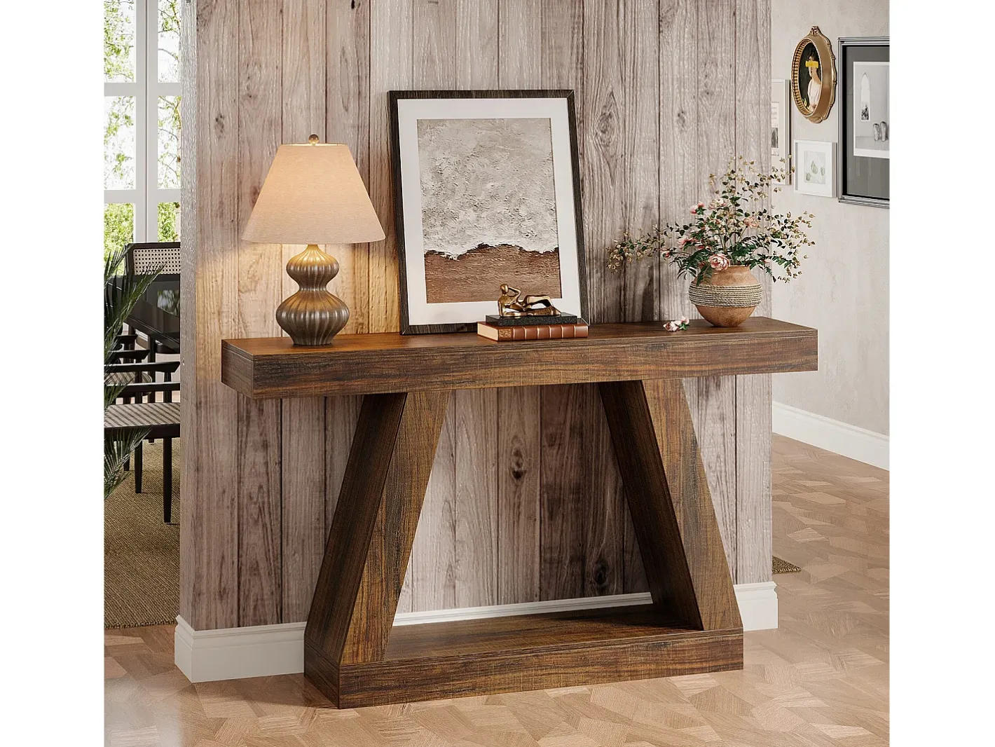 Mesa Console 140 x 30 x 80 cm, Mesa auxiliar, Mesa de corredor, Mesa Console com Espaço de Armazenamento na entrada^Tribesigns Sale