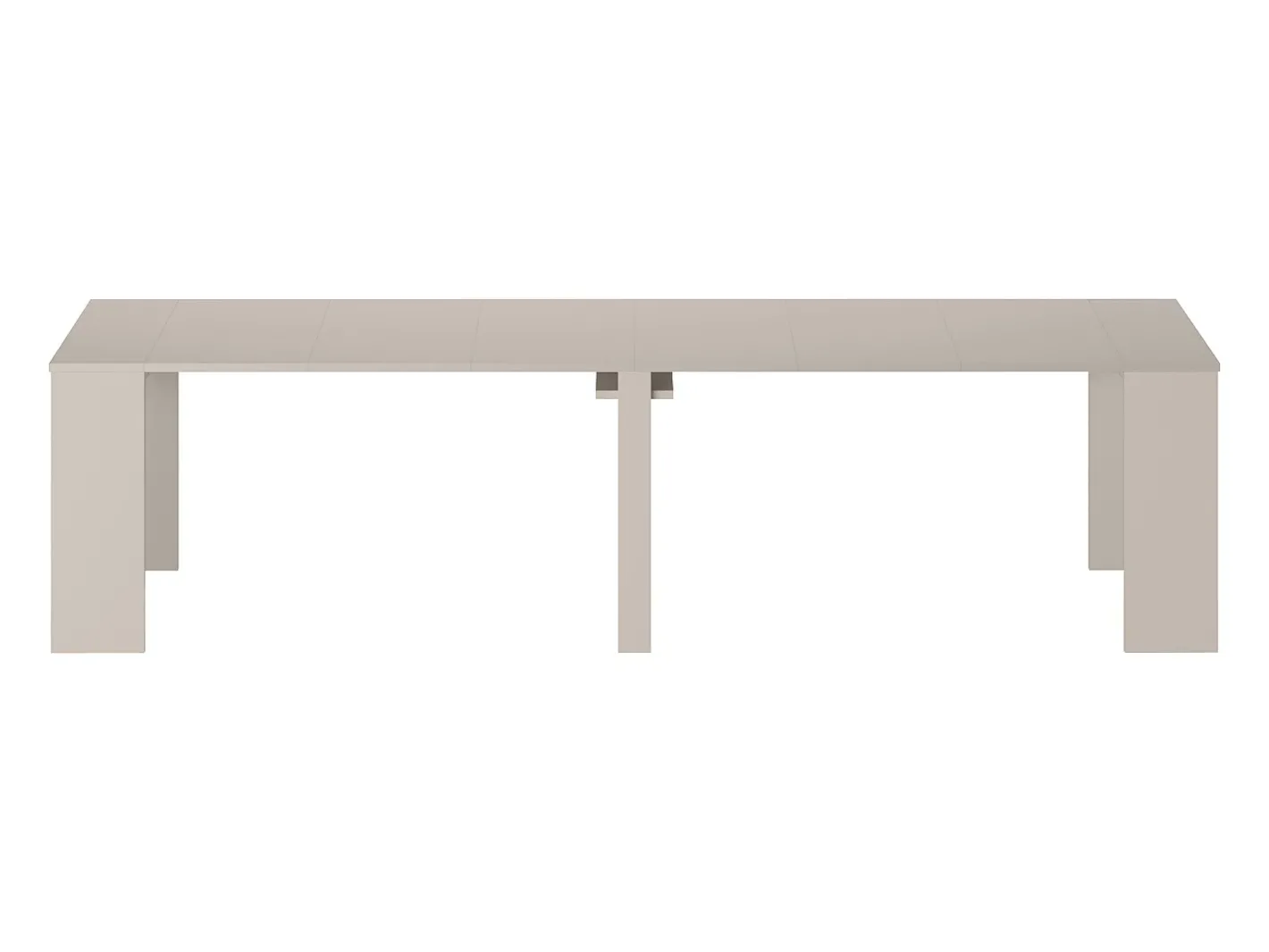 Vente-unique Consola*Mesa console extensível 12 lugares - 6 extensões - - ONEGA Bege
