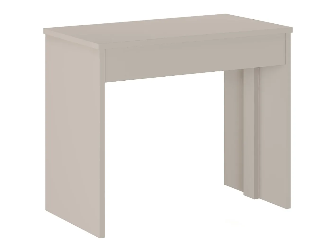 Vente-unique Consola*Mesa console extensível 12 lugares - 6 extensões - - ONEGA Bege