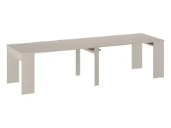Vente-unique Consola*Mesa console extensível 12 lugares - 6 extensões - - ONEGA Bege