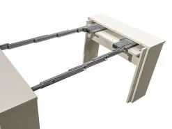 Vente-unique Consola*Mesa console extensível 12 lugares - 6 extensões - - ONEGA Bege