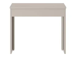 Vente-unique Consola*Mesa console extensível 12 lugares - 6 extensões - - ONEGA Bege