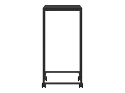 vidaxl Mesa De Apoio*Mesa de apoio c/ rodas 40x30x63,5cm derivados de madeira preta Preto