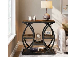 Mesa de apoio com 4 andares, mesa de cabeceira estreita de 60 cm com armazenamento para sala, quarto de dormir, entrada^Tribesigns Sale