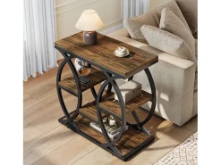 Mesa de apoio com 4 andares, mesa de cabeceira estreita de 60 cm com armazenamento para sala, quarto de dormir, entrada^Tribesigns Sale
