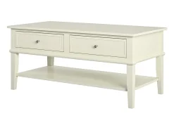 Sale Mesa de apoio com 2 gavetas em MDF cor-de-rosa Mesa De Centro