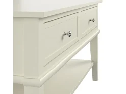 Sale Mesa de apoio com 2 gavetas em MDF cor-de-rosa Mesa De Centro