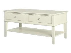 Sale Mesa de apoio com 2 gavetas em MDF cor-de-rosa Mesa De Centro