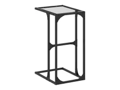 Mesa de apoio com vidro 40x30x61,5 cm aço PT699792^ Clearance