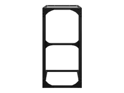 Mesa de apoio com vidro 40x30x61,5 cm aço PT699792^ Clearance