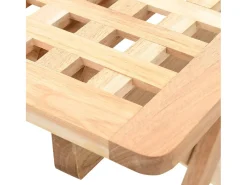 vidaxl Mesa De Apoio*Mesa de apoio dobrável madeira de nogueira maciça 50x50x49 cm Bege