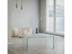 Mesa de apoio Galaxy em vidro curvado 80x45x35 cm^ITAMOBY Sale