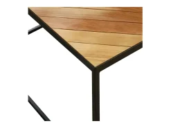 Mesa de apoio quadrada em aglomerado laminado de carvalho^Loft24 New