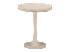 vidaxl Mesa De Apoio*Mesa de apoio Ø60x75 cm madeira de mangueira maciça Natural claro