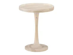 vidaxl Mesa De Apoio*Mesa de apoio Ø60x75 cm madeira de mangueira maciça Natural claro