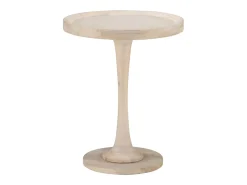 vidaxl Mesa De Apoio*Mesa de apoio Ø60x75 cm madeira de mangueira maciça Natural claro