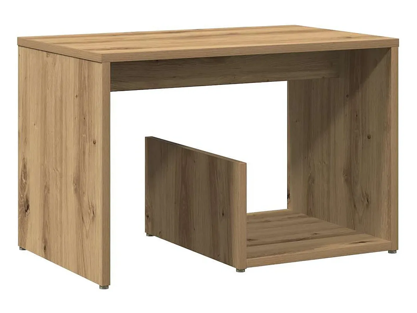 vidaxl Mesa De Apoio*Mesa de apoio 59x36x38 cm derivados madeira carvalho artisiano Natural claro
