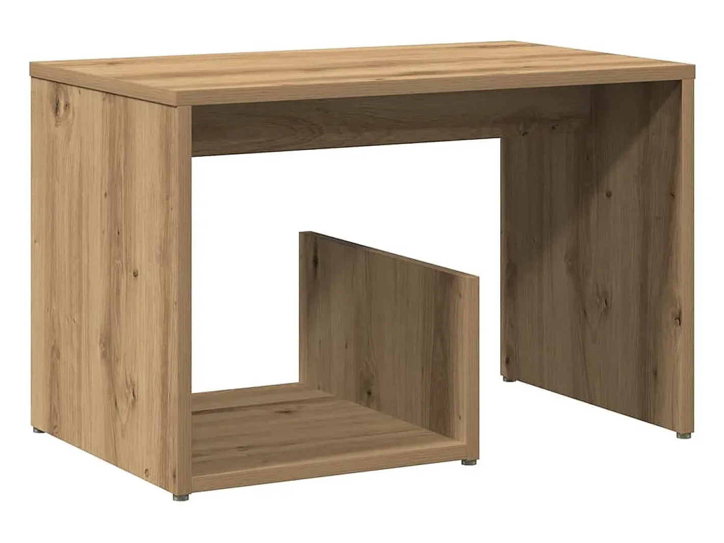 vidaxl Mesa De Apoio*Mesa de apoio 59x36x38 cm derivados madeira carvalho artisiano Natural claro