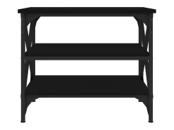 vidaxl Mesa De Apoio*Mesa de apoio 55x38x45 cm derivados de madeira Preto