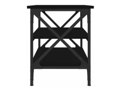 vidaxl Mesa De Apoio*Mesa de apoio 55x38x45 cm derivados de madeira Preto