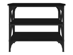 vidaxl Mesa De Apoio*Mesa de apoio 55x38x45 cm derivados de madeira Preto