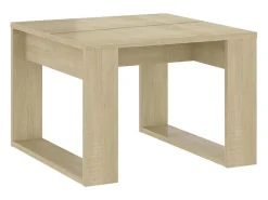 vidaxl Mesa De Apoio*Mesa de apoio 50x50x35 cm derivados de madeira carvalho sonoma Natural claro