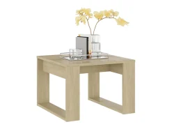 vidaxl Mesa De Apoio*Mesa de apoio 50x50x35 cm derivados de madeira carvalho sonoma Natural claro