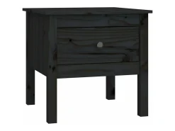 vidaxl Mesa De Apoio*Mesa de apoio 50x50x49 cm pinho maciço Preto