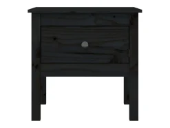 vidaxl Mesa De Apoio*Mesa de apoio 50x50x49 cm pinho maciço Preto