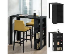 Vicco Móvel De Bar*Mesa de bar 120x60x105.6 noel Preto
