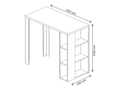 Vicco Móvel De Bar*Mesa de bar 120x60x105.6 noel Preto