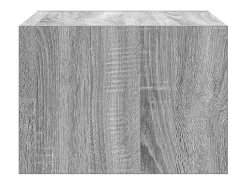 vidaxl Móvel De Tv*Mesa de cabeceira de parede com luzes LED sonoma Cinzento