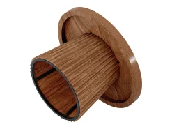 Mesa de café redonda de 80 cm com base de tambor estriado no estilo caseiro pequeno Mesa De Centro