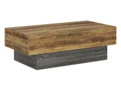 Mesa de Café Rural de 140 cm, Mesa de Chá Retangular Grande para Sala de Estar^Tribesigns Best