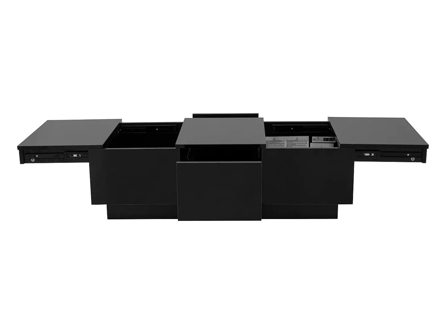 Best Mesa de café 100x31x50 cm - com 2 gavetas - Acabamento brilhante - Painéis de partículas - Mesa De Centro
